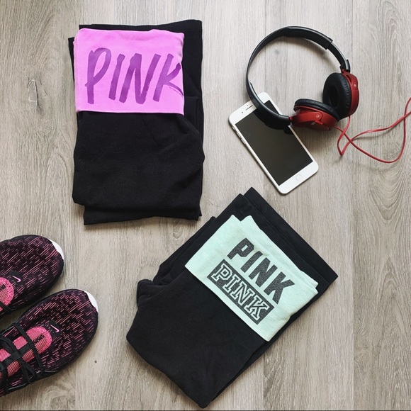 PINK Victoria's Secret Pants - 2 PINK Victoria’s Secret Black Yoga Pants XS